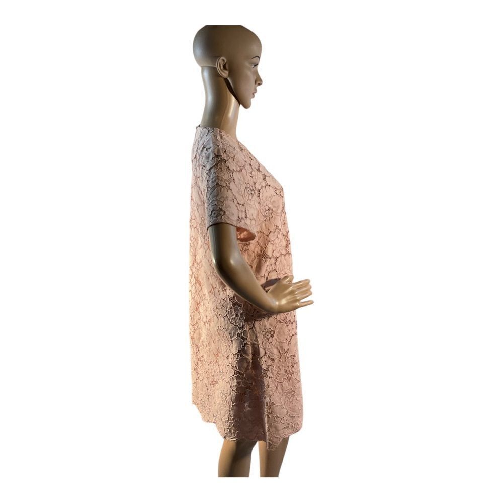 BCBG MAXAZRIA Women’s Size Small Pale Pink Diane Oversized Lace Knee Dress - Picture 4 of 12